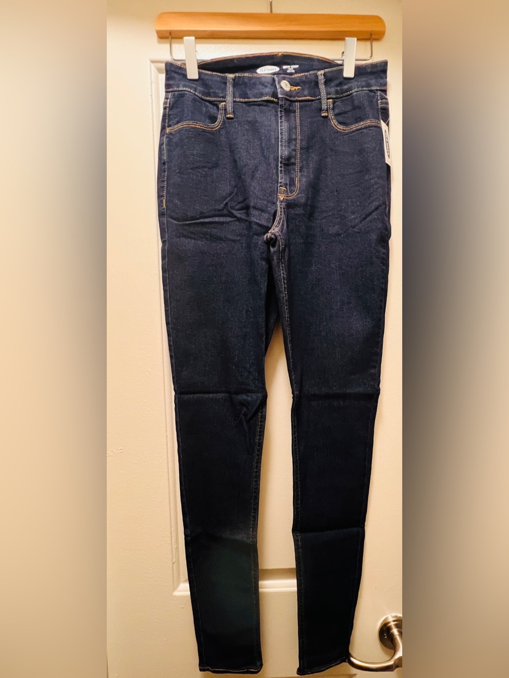 Old Navy Size 4 Tall Skinny Jeans Dark Wash Stretch Denim Women’s